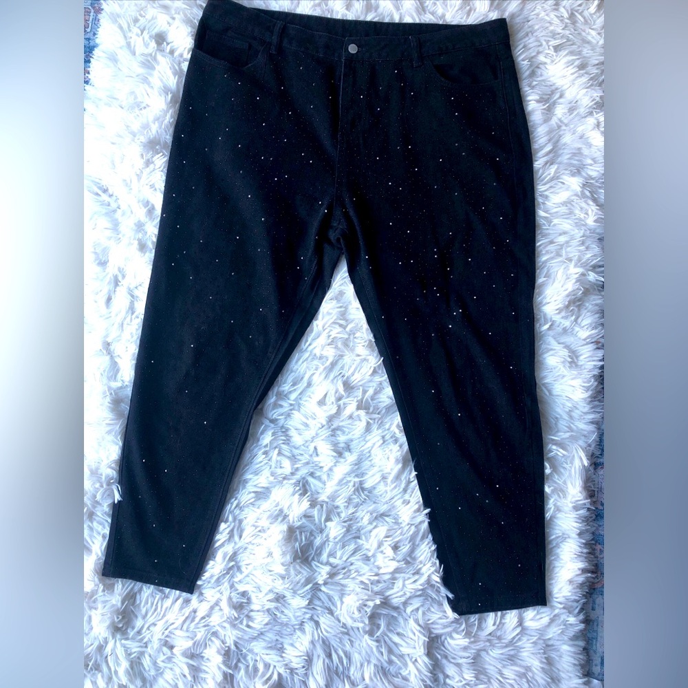 SHEIN Curve Skinny Jeans Size 3XL Black Denim Stretch Pockets High Waist Rise